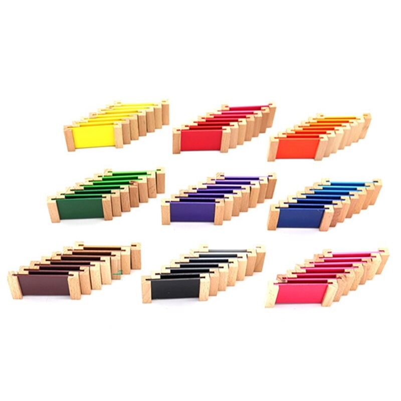 Zintuiglijke Materiaal Leren Kleur Tablet Box 1/2/3 Hout Voorschoolse Training Kinderen Speelgoed