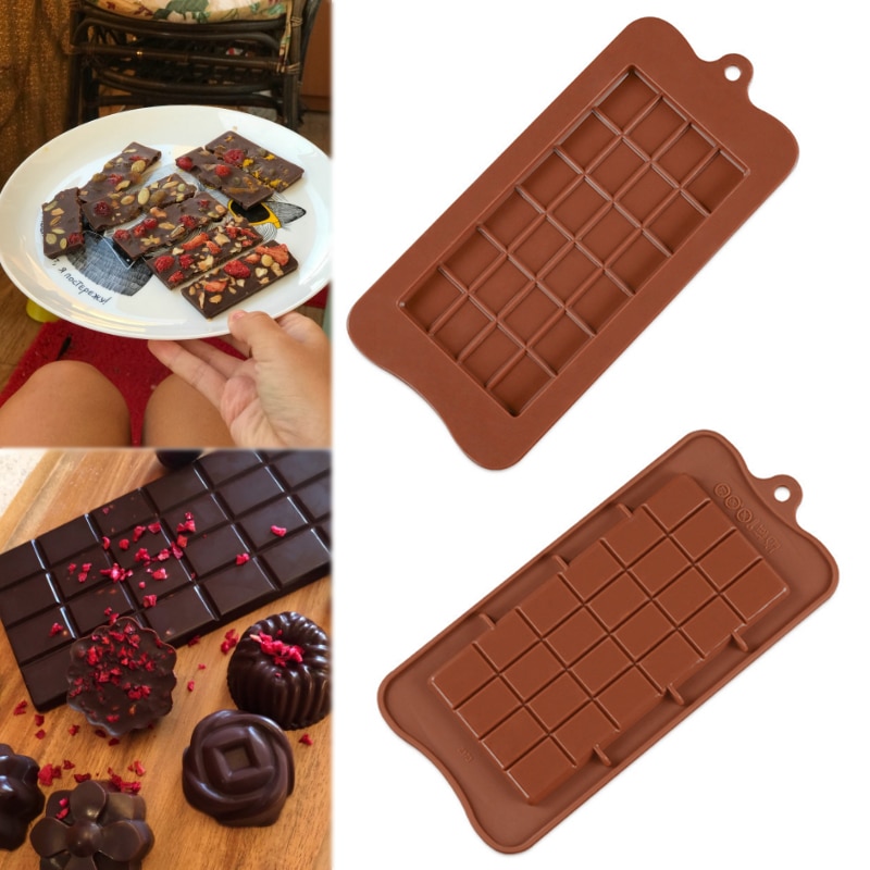 Populaire 1 Pc Chocolade Mallen Food Grade Bakvormen Milieuvriendelijke Cakevormen Silicone Mold 24 Holte Vierkante Diy Siliconen
