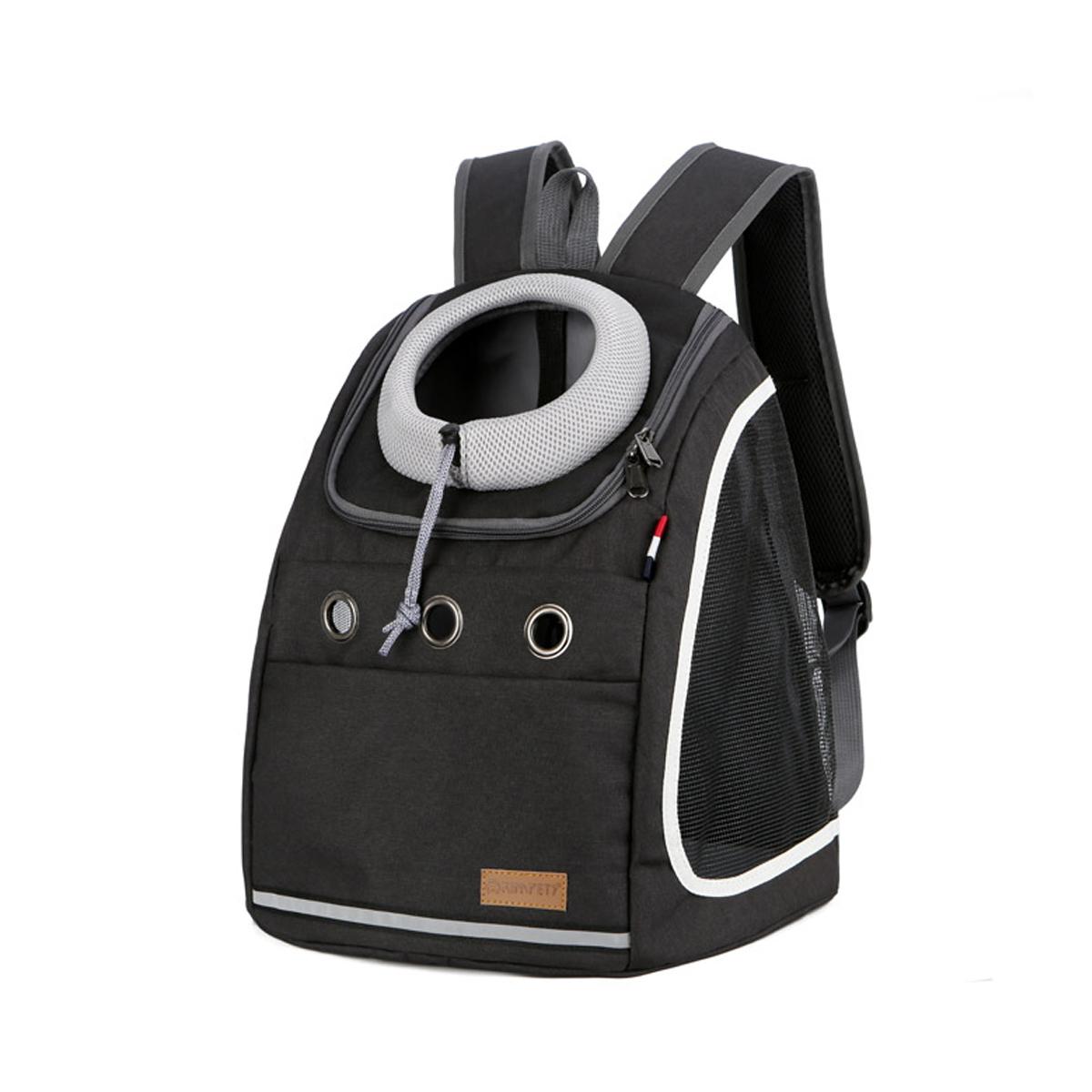 Haustier Träger Rucksack Hund Katze Ich bin Freien Reise Träger Packbag Tragbare Reißverschluss Gittergewebe Haustier Rucksack Haustier Tasche Katze Rucksack: Schwarz