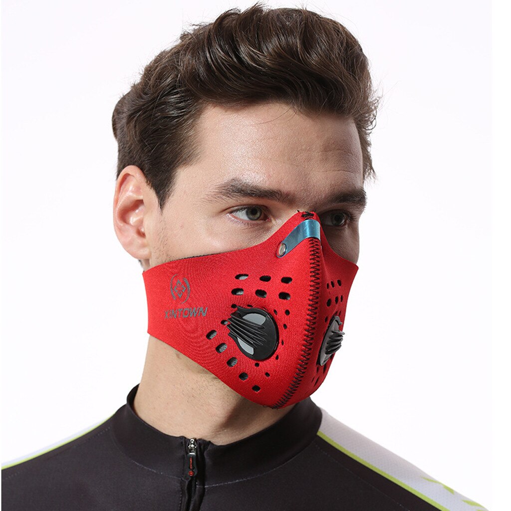 Outdoor Sport Volwassen Ski Fasemask Stofdicht Herbruikbare Wasbare Stof Mond-Moffel Bandana Universele Mode Masque Bandana: Rood