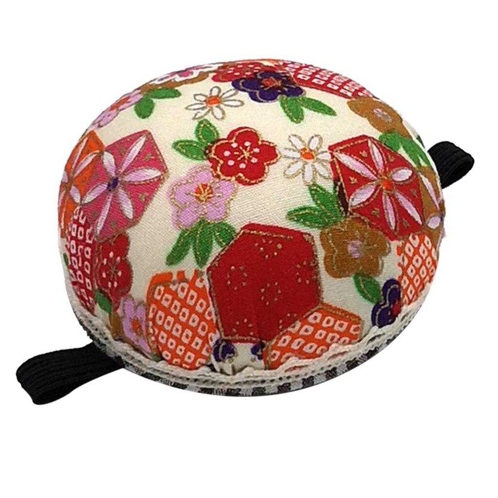 1Pcs Pin Cushion Wrist Printed Fabric Coated Pin Cushions Wearable Sewing Needle Pincushions for Needlework Embroidery