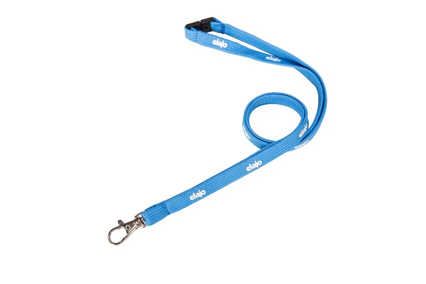 Custom Tube Lanyard Logo Message Imprinted Neck Strap with Tube Material for ID holder with Badge Reel