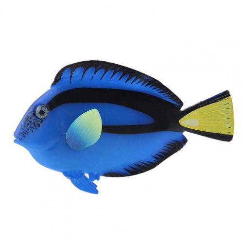 Artificial Fish Simulation Floating Faux Clownfish Fish Tank Decor Supplies for Aquarium: Blue