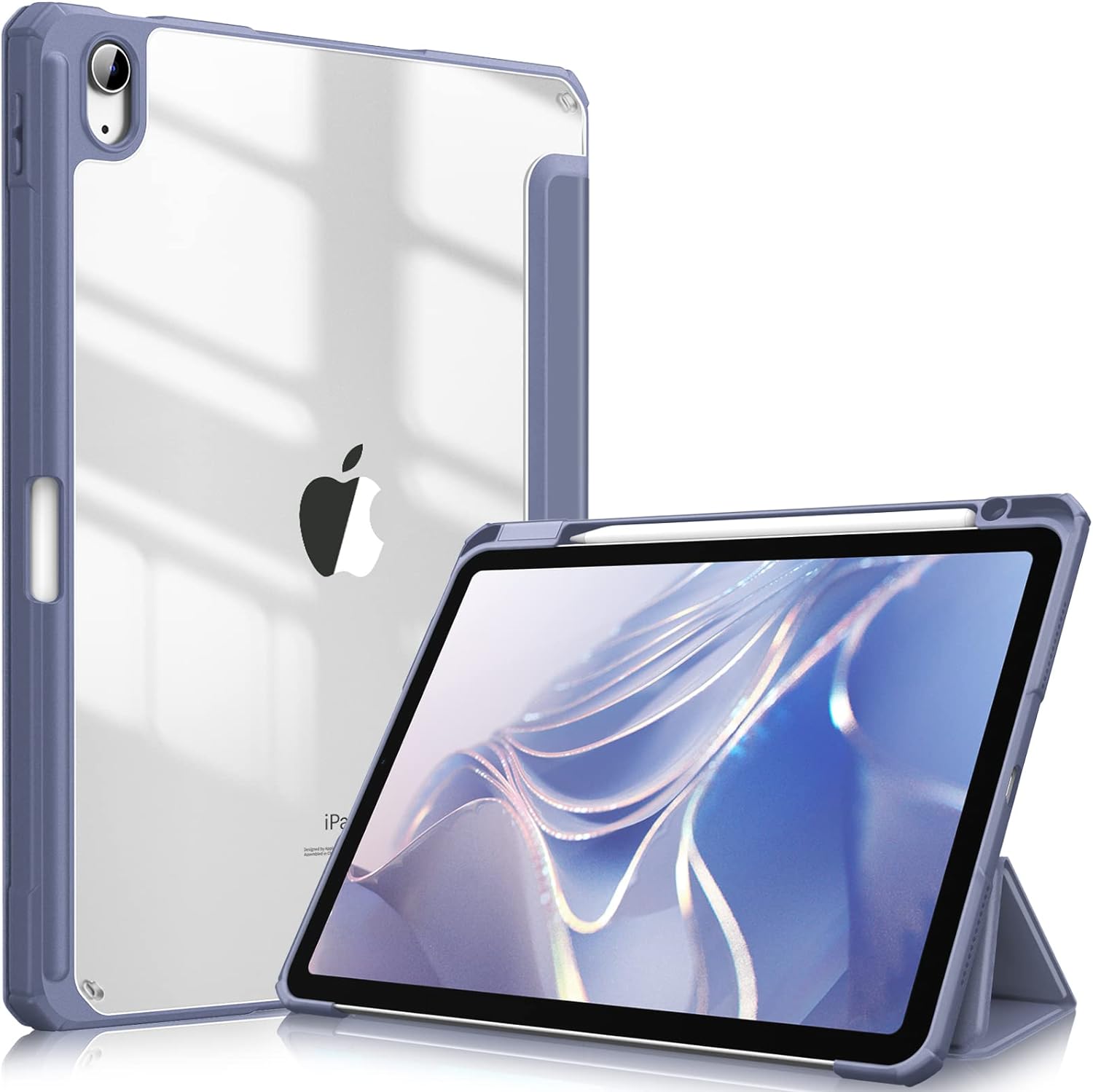 For iPad Pro 11 Case iPad Air 11 5th 4th 10.9 Tablet Cover For iPad 10.2 7th 8th 9th 10th Gen Pencil Holder Case Funda: 5 / PURPLE