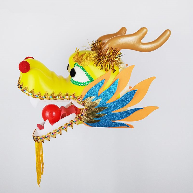 400 Gram Adults Chinese Dance Dragon Head Plastic Solid Firm Hard Anti-broken Dragon Dance Accessories: Silver