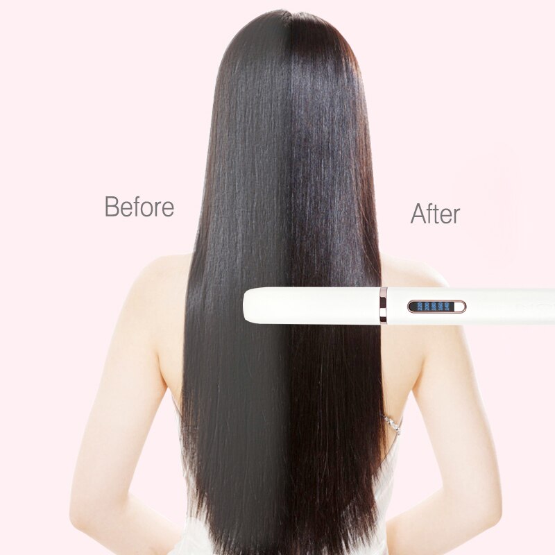 NOVUS PRO Hair Straightener Ceramic Coating Plate Flat Iron with Digital Display Straightening Irons Chapinha Straight Hairstyle