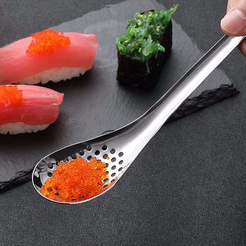 Cuillère sphérique créative en acier inoxydable, Caviar, œuf, passoire à fente, filtre, barre, Gadgets de cuisine, fournitures de cuisine