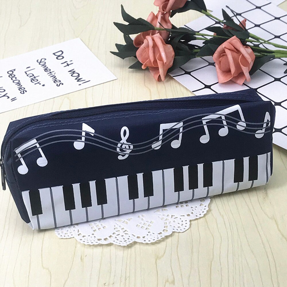 Music Notes Piano Keyboard Pencil Case Large Capacity Pencil Bags Stationery Office School Students Prizes: 4