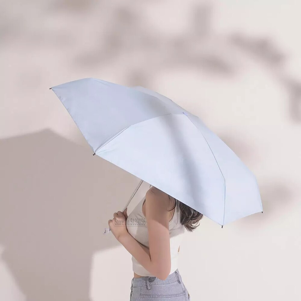 Xiaomi mijia konggu soligt paraply icke-automatisk femvikt belysning paraply män kvinnor anti-uv bärbart strandparasoll