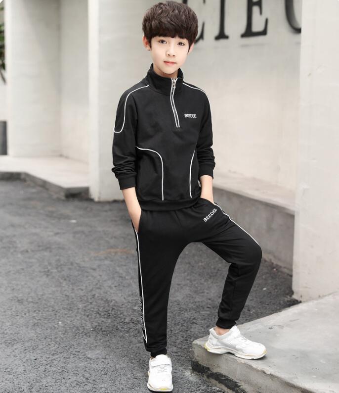 Boys' spring wear suit 8 medium and large children old children 3-13 years old spring and autumn sports tide clothes