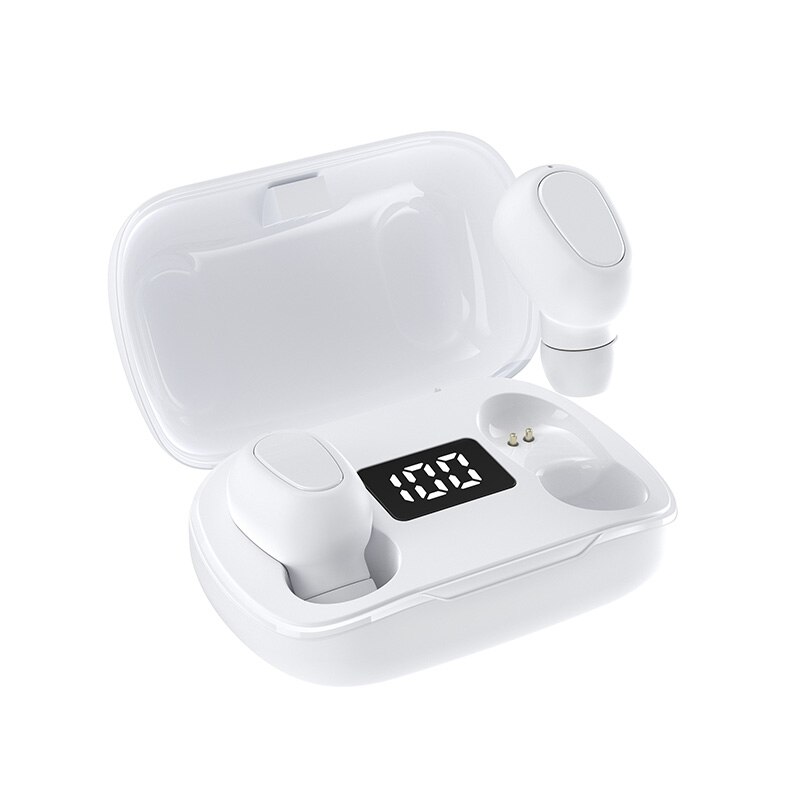 Tws Mini L21 Pro Hoofdtelefoon Draadloze Sport Oordopjes Waterdicht Stereo Surround Sound Werkt Op Alle Smartphones Bluetooth Oortelefoon: L21 LED White