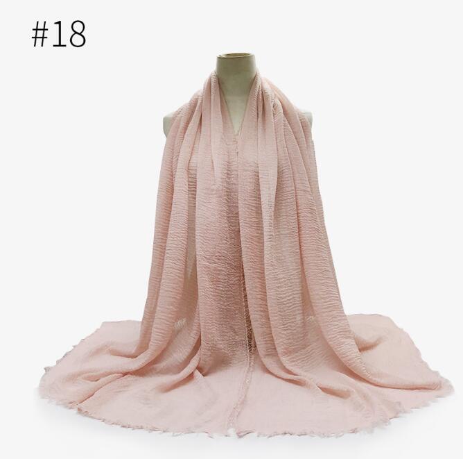Écharpe Hijab en viscose de coton, 10 pièces, , écharpe, châle à la , bon marché, enveloppe musulmane, 50% pièces: 18