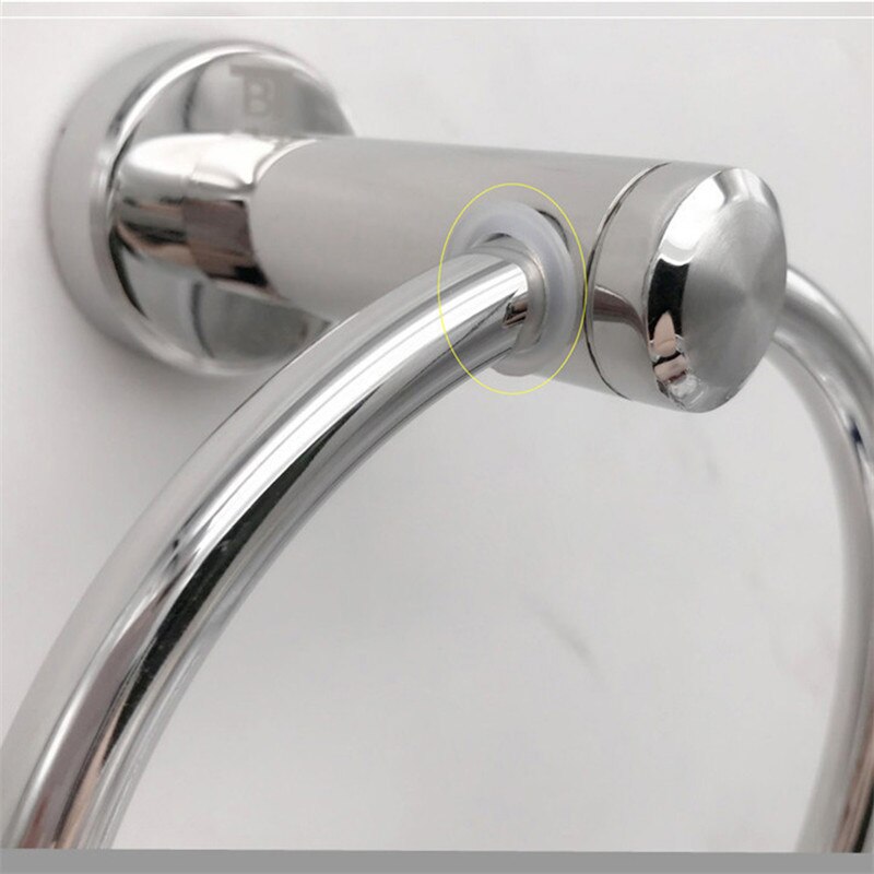 Rustfrit stål krom badeværelse håndklæde ring bad tilbehør håndklædeholder holder vægbøjle rundt