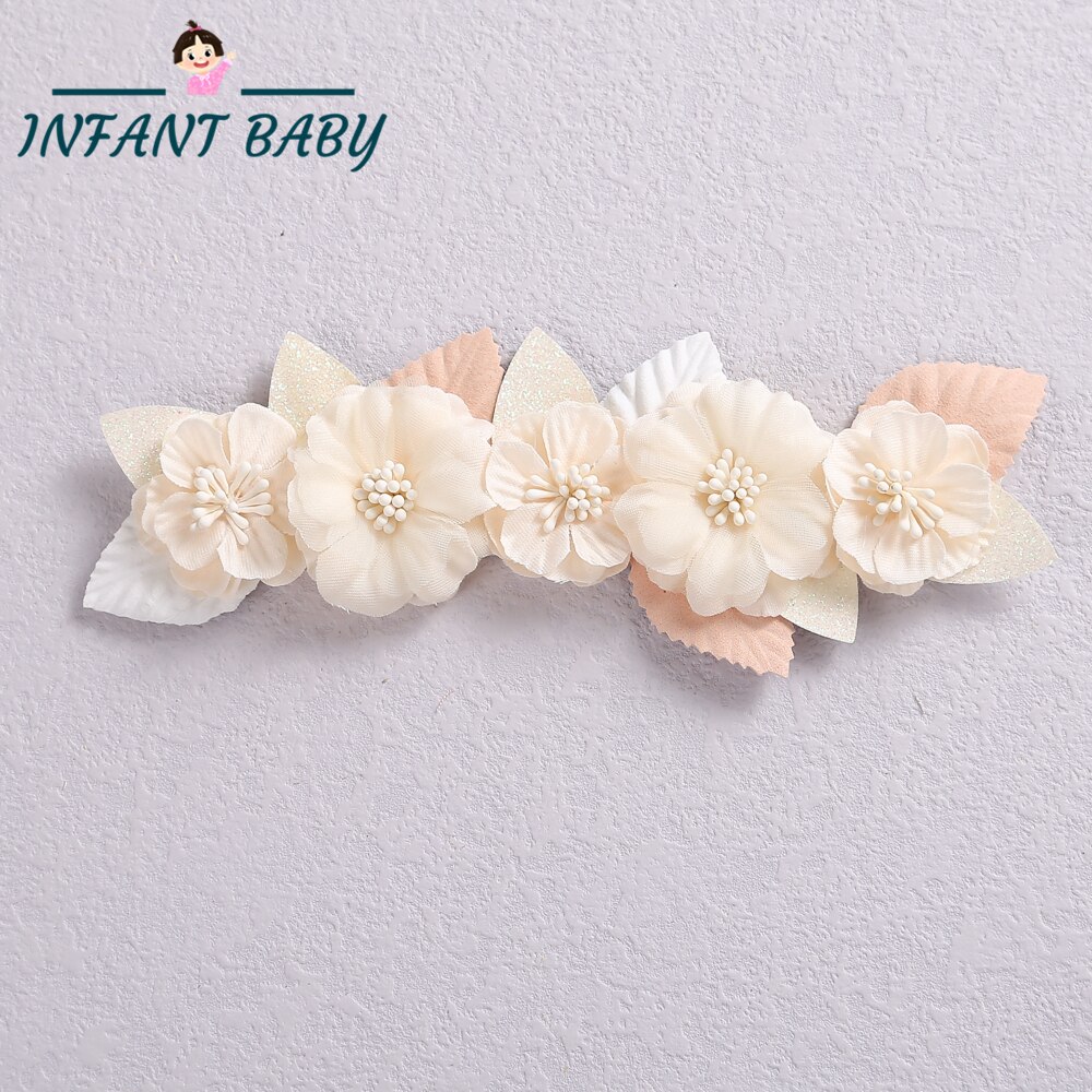 Cinta de cabello con flores para bebé para las niñas cintas para el pelo, bebés para bebé niñas niños diademas turbante recién nacido Haarband bebé accesorios para el pelo: 3