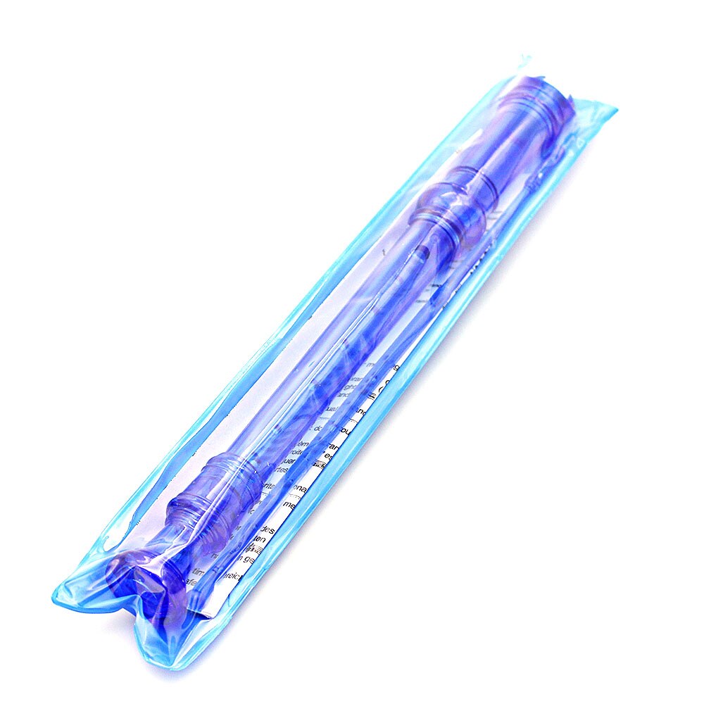 Grabador Soprano ABS de 8 agujeros transparente con tabla de limpieza de dedos para niños