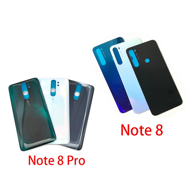 Zapasowa szklana tylna obudowa baterii z samoprzylepna naklejka tylna obudowa baterii taśma klejąca do Xiaomi Redmi Note 8 Pro