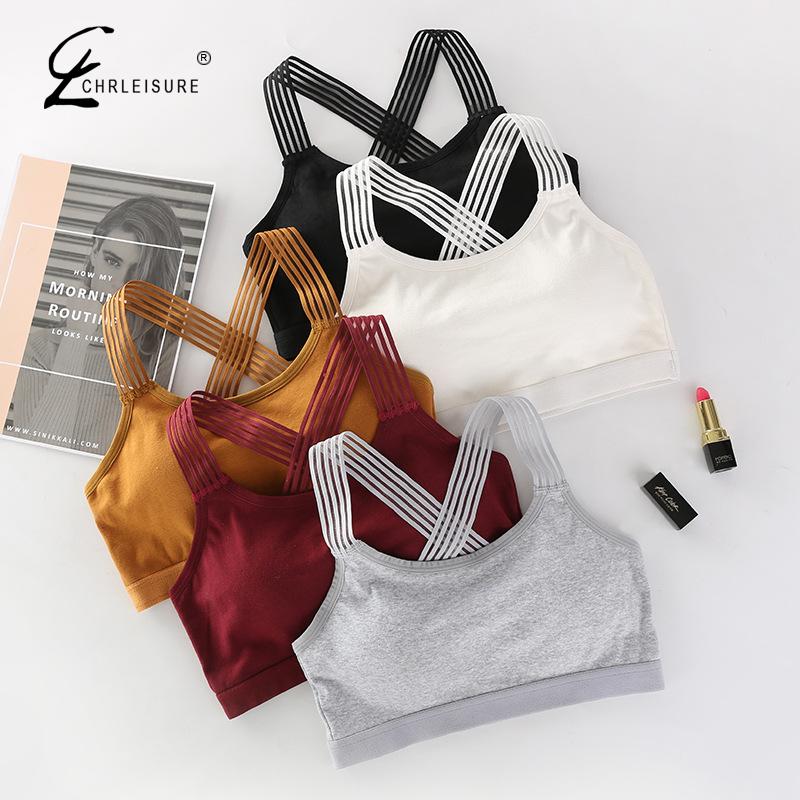 Solid Women Fitness Bra Shockproof Sports Bras Breathable Athletic Gym Vest Tops Sportswear