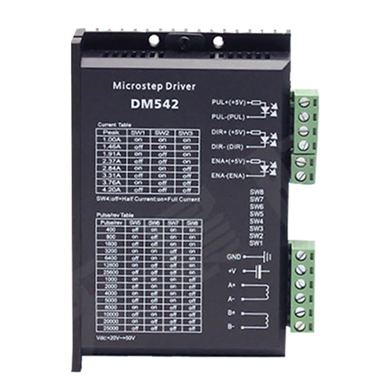 4Pcs DM542 Stepper Motor Controller 2 Phase Digital Stepper Motor Driver for 57 Series Motor