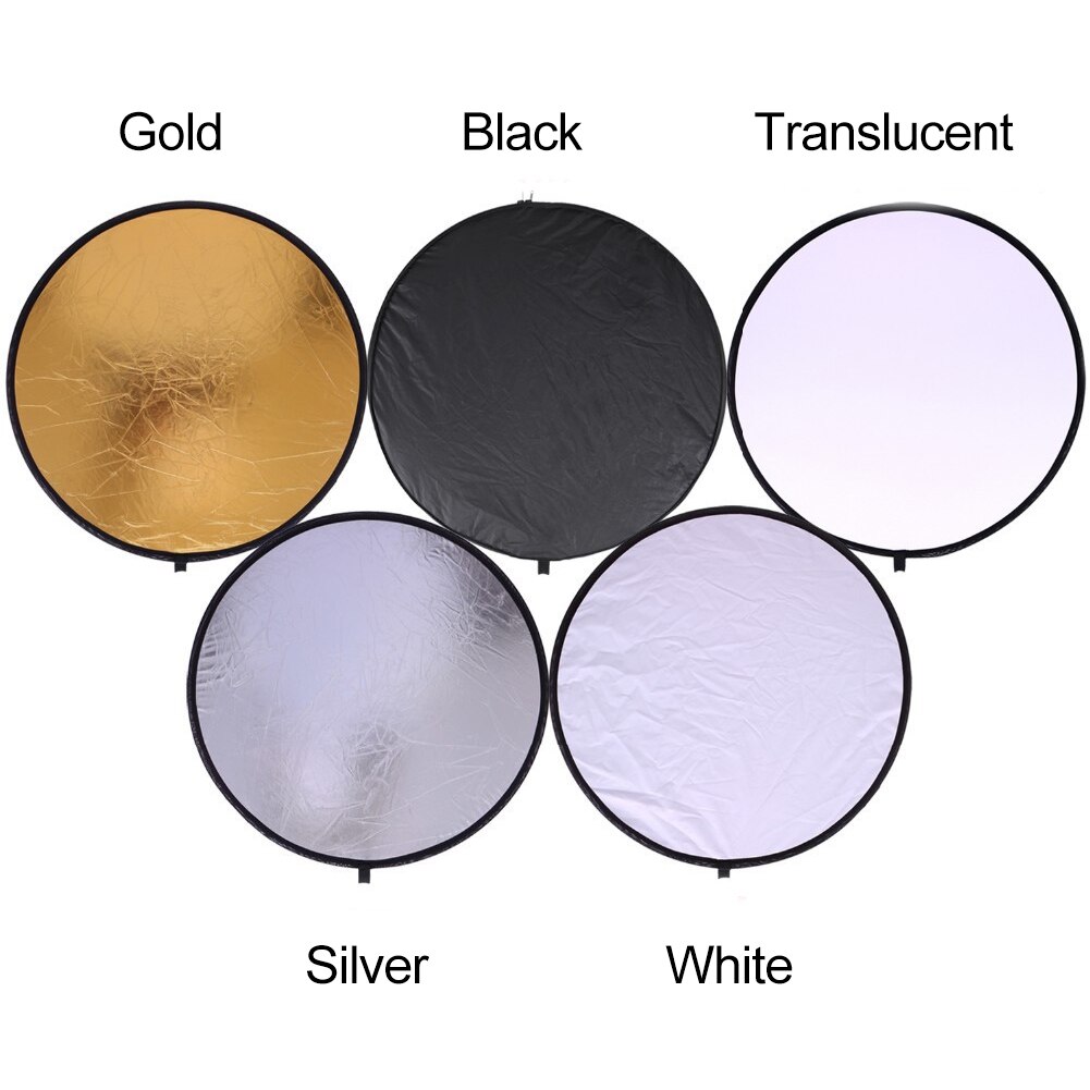 5 in 1 outdoor accessoires rond met opbergtas studio flitser licht praktisch draagbaar 60cm multi foto fotografie reflector