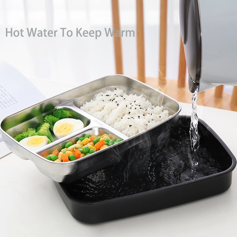 Stainless Steel Thermal Lunch Box Containers with Compartments Leakproof Bento Box Food Container Picnic Office School Lunchbox