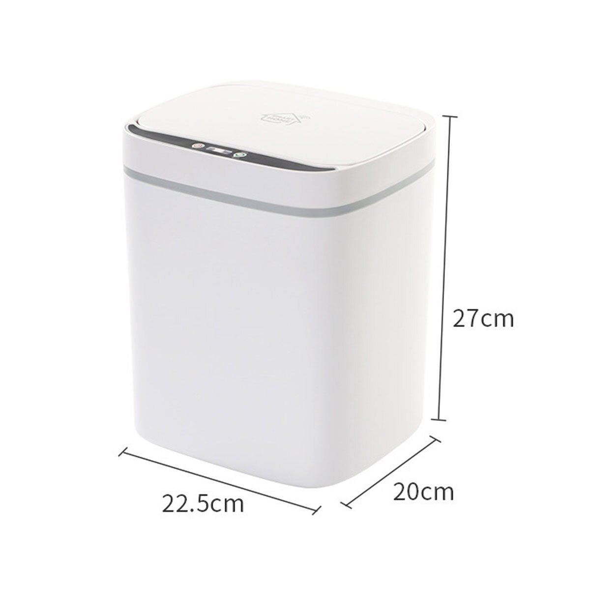 Poubelle automatique intelligente sans contact | 11/13L, capteur de mouvement à infrarouge Intelligent, poubelle de déchets, poubelles de cuisine: White 11L