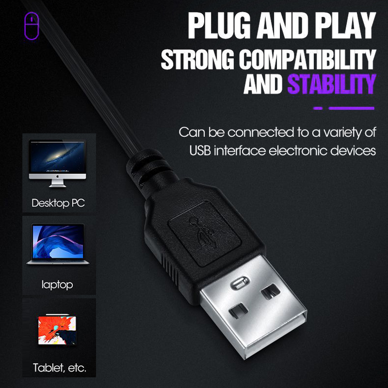 V12 Wired Computer Mouse 1000DPI Classic USB Home Office Ergonomic Mice Silent Click For PC Computer Laptop Desktop Notebook