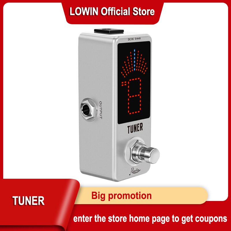 Rowin Mini Chromatic Guitar Tuner Pedal High Precision Tuner Pedal High Precision Guitar Chromatic Tuner Pedal Ture Bypass