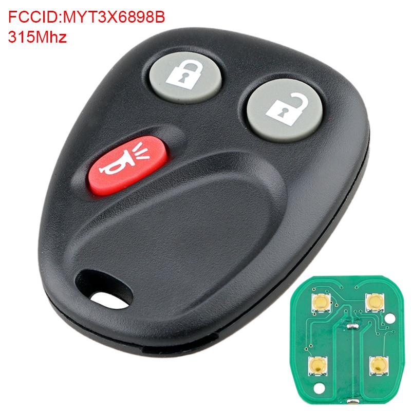 315Mhz 3 Buttons Remote Car Key Fob MYT3X6898B Fit for Buick Rainier / Chevy Trailblazer / GMC Envoy