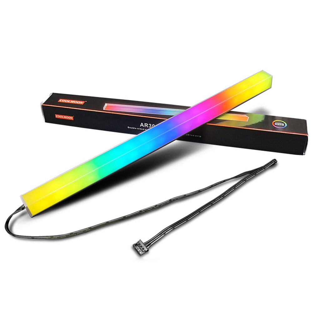 COOLMOON 30cm 5V/3Stift Kleine 4Stift Licht Streifen Aluminium Magnetische RGB LED Farbe Atmosphäbetreffend Lampe für PC fallen Chassis: A