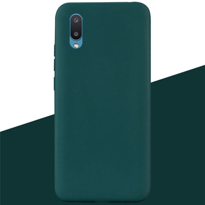 For Samsung A02 Case Soft Silicone Back Case For Samsung Galaxy A02 GalaxyA02 A 02 A022F Phone Cover A02 Coque Funda Shell: 14 Dark Green