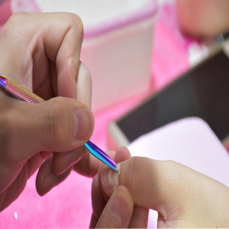Cuticle Nail Art Push Lepel Verwijderen Cuticle Remover Manicure Nagellak Dode Huid Nail Tool