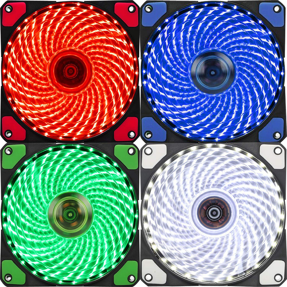 1Stck PC Computer Fall Fan 120mm 33 LED Leise Lüfter Kühlkörper Kühlung Für Computer Fällen, CPU Kühler Und Heizkörper Ultra Ruhig