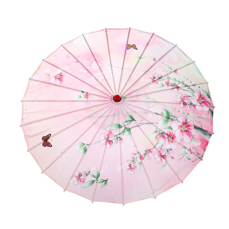 Chinese Silk Cloth Umbrella Landscape Painting Parasol Decorative Oil Paper Umbrella For Classical Cheongsam 2 2 2 2 2