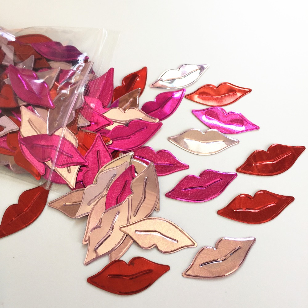 Bruids douche Vrijgezellenfeest Grote Lippen Confetti Tafel Sprinkles