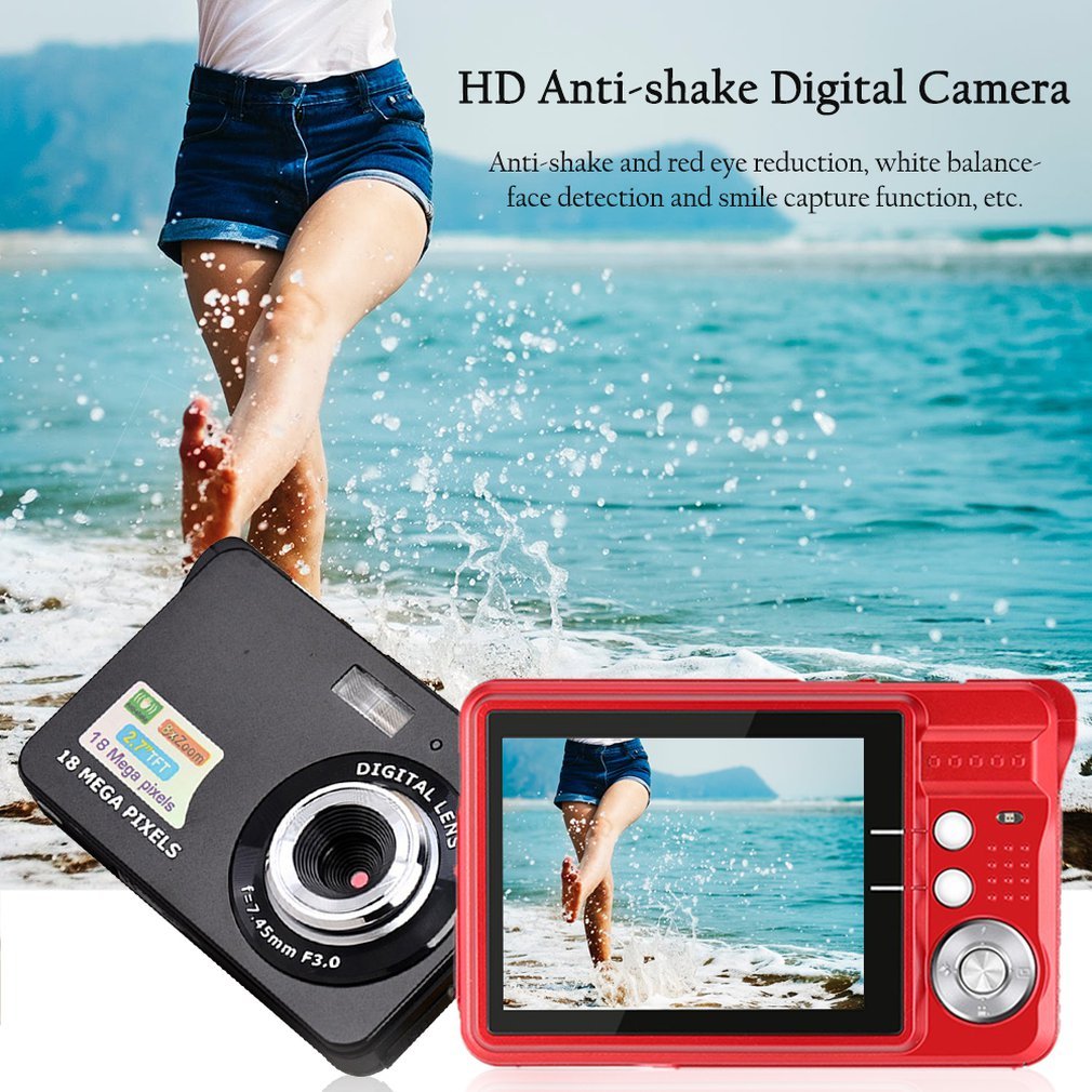 Digital Camera HD TFT LCD Display video camera 18MP 720P 8x Zoom Anti-Shake Camcorder CMOS 2.7 Inch Micro