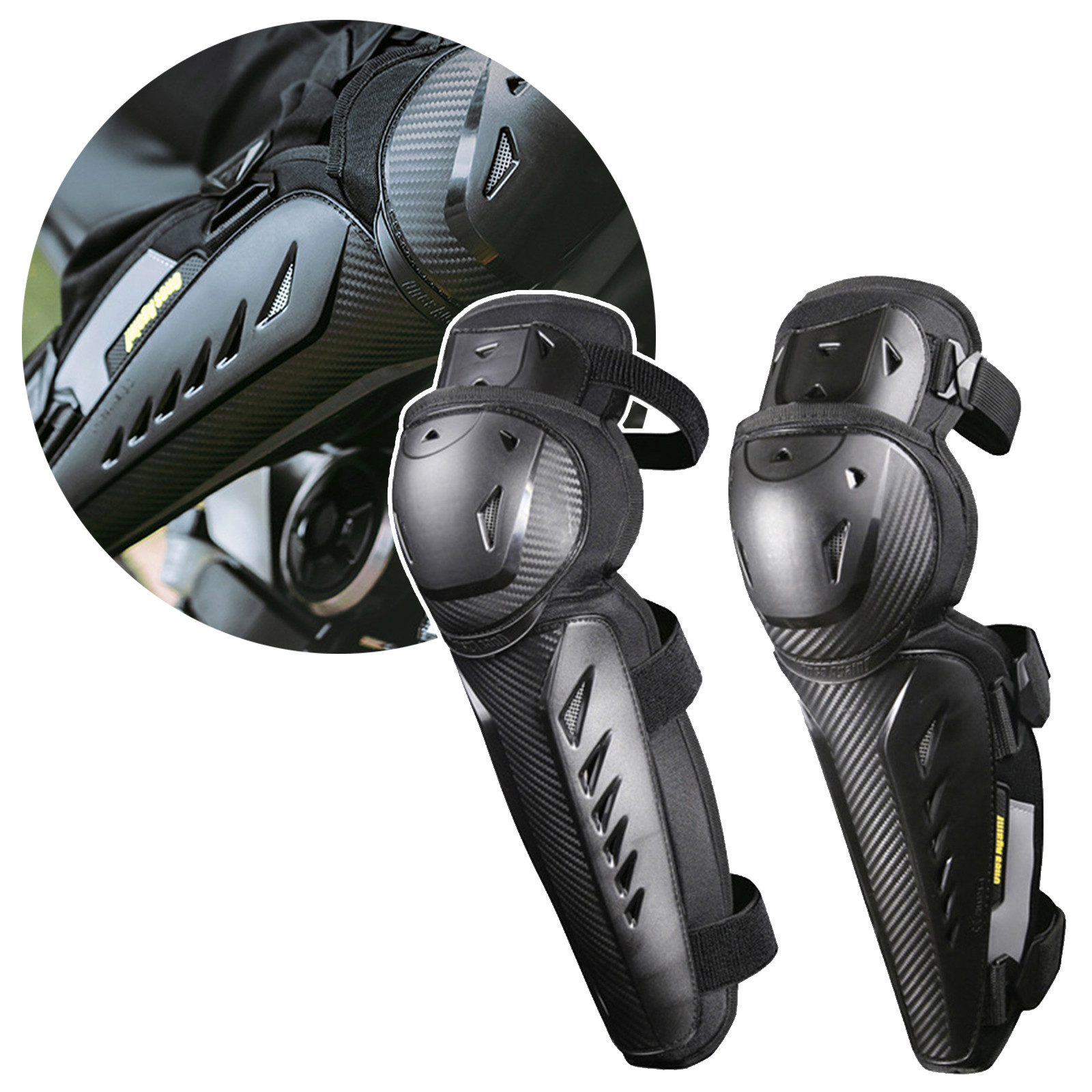 Ginocchiera per moto Protezione per gomito Combo Protezione per ginocchio Equipaggiamento Sport all'aria aperta Ginocchiera per motocross Ventilare quattro stagioni: Default Title