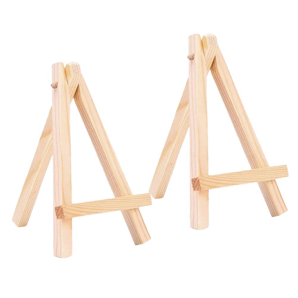 Marco de atril de madera Natural con trípode, pantalla para reuniones, bodas, artesanías, Tarjeta De Nombre para niños, soporte para mesa de pintura con números, L8Q9