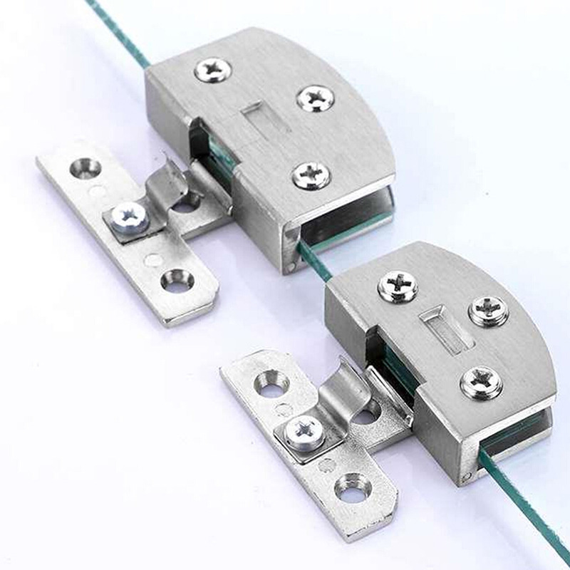 Mode Glazen Deur Scharnier Klemmen Rvs Wijnkast Broodkast Poort Clip Scharnieren Voor 5-9Mm