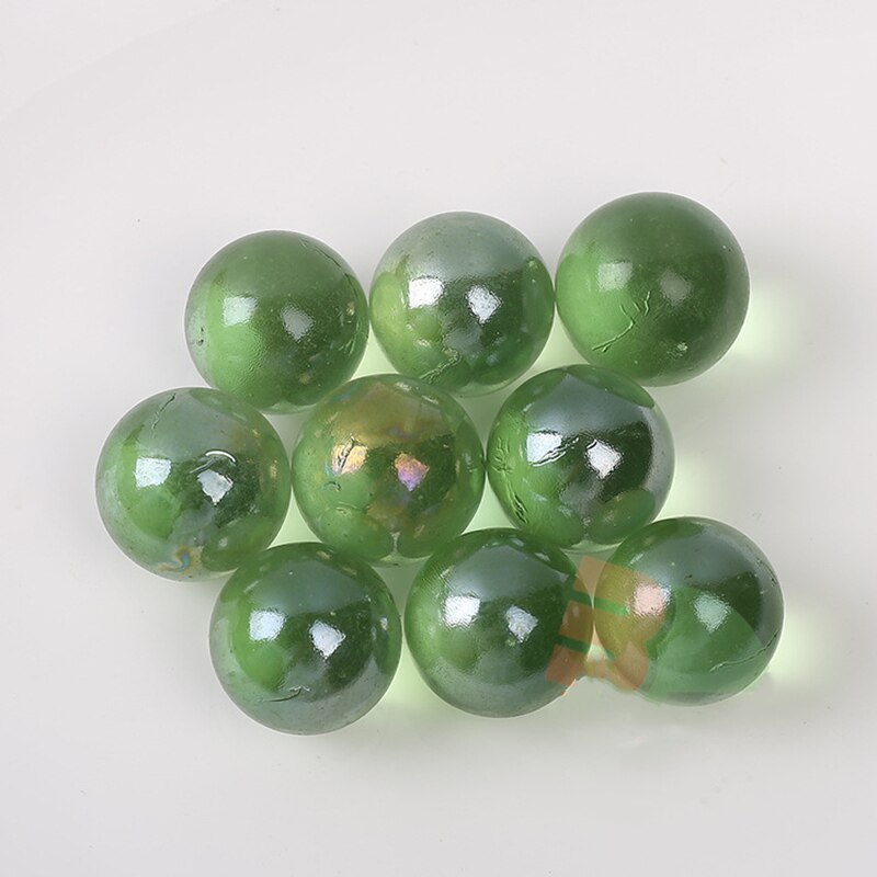 22Mm Glazen Knikkers Ballen Flipperkast Charms Clear Thuis Aquarium Decoratie Vaas Aquarium Speelgoed Voor Kids 10Pcs: green