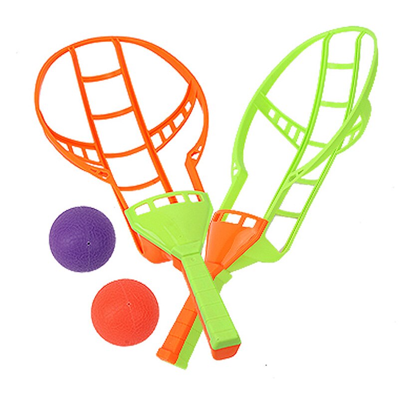 Children Thg and Catching Outdoor Sports Parent-Child Games Ran Colors 2 x Racket 4 x Ball