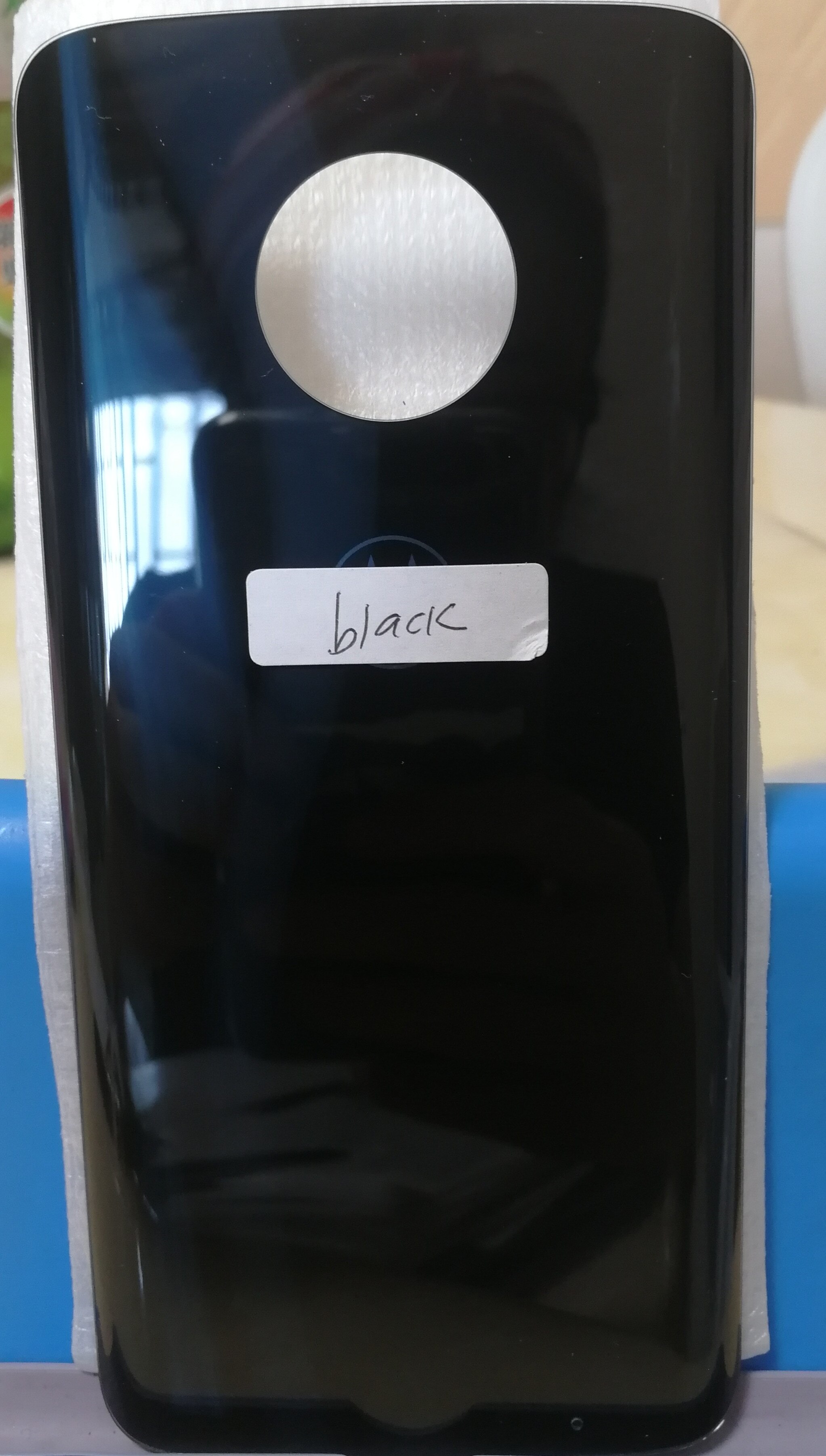 Voor Motorola Moto G6 Plus Achterpaneel Cover Terug Glas Vervangende Onderdelen Voor G6 XT1925 XT1925-6: G6plus black