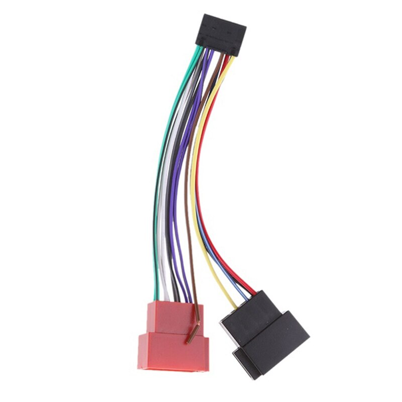 Adaptador arnés de Cable de Radio para coche, adaptador de conector estándar ISO de 16 pines