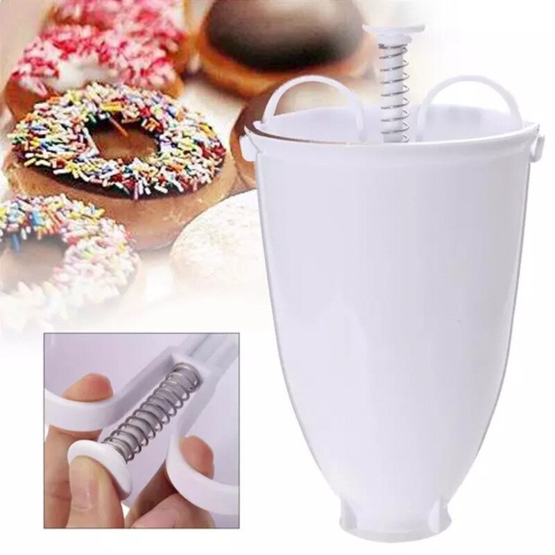 Máquina dispensadora Manual para hacer rosquillas, utensilio para hacer rosquillas, fácil y rápido, de plástico, ligero, para freír