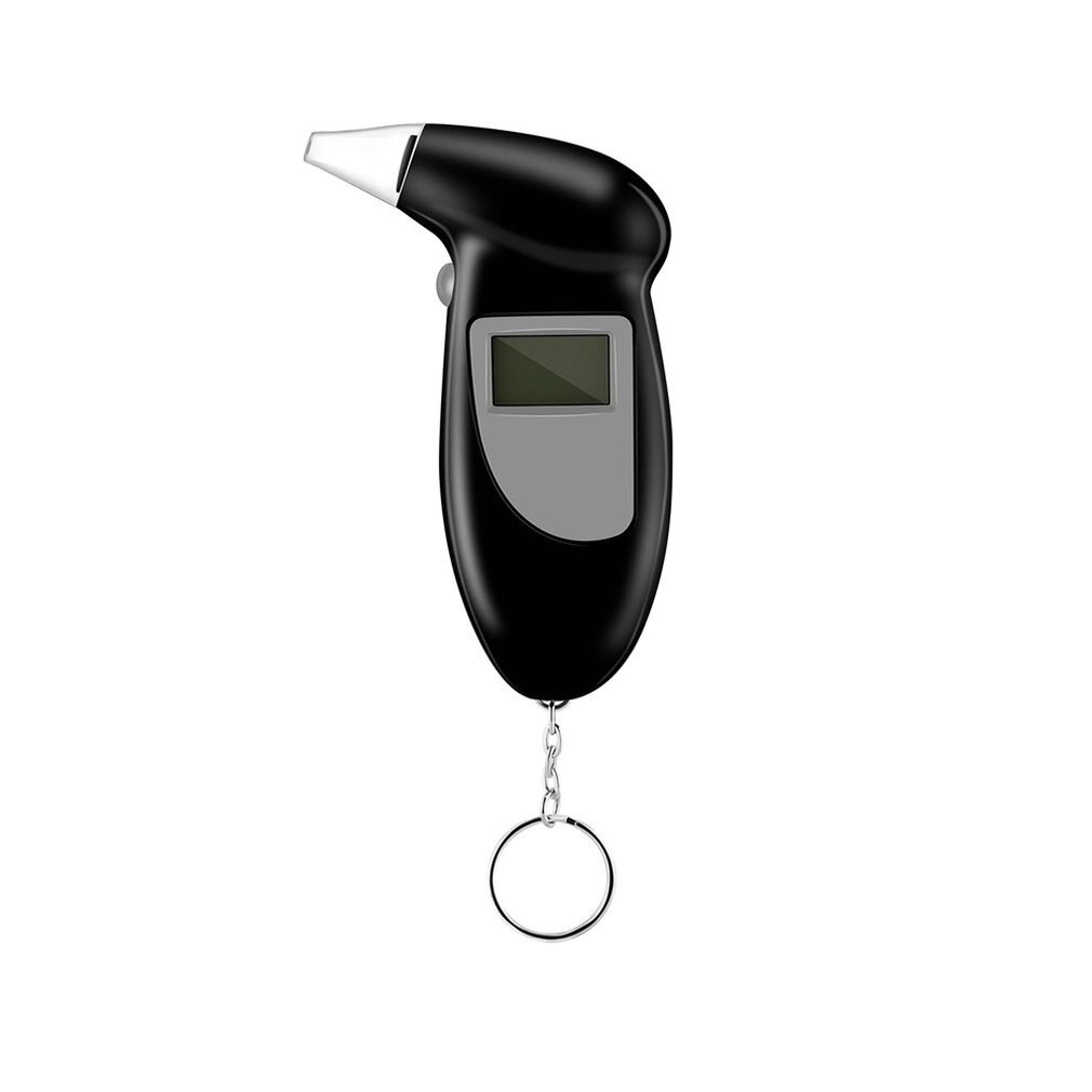 Digitale Alcohol Adem Tester Met Lcd-scherm Mondstukken Analyzer Detector Test Sleutelhanger Blow Test Apparaat