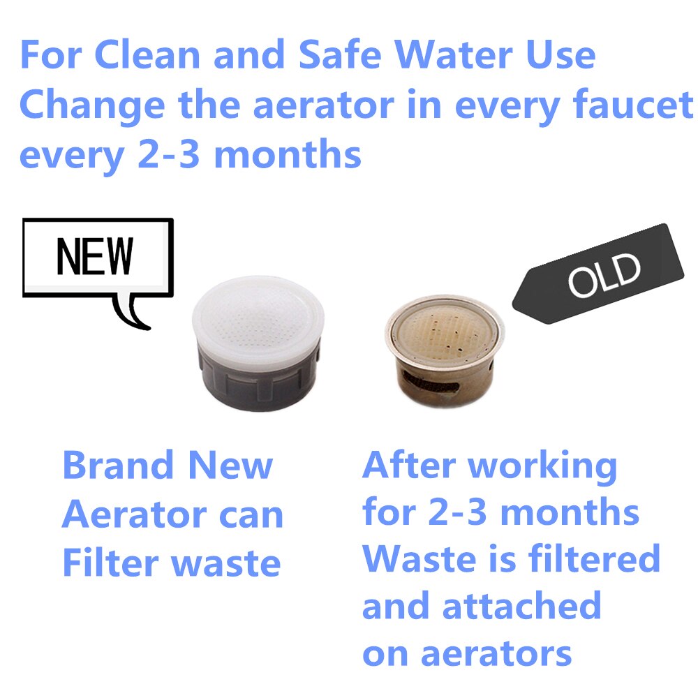 Aqwaua Faucet Aerator 22MM Female Thread Full Flow Crane Nozzle Attachment Bubbler Tap Filter Accessories fro Bathroom