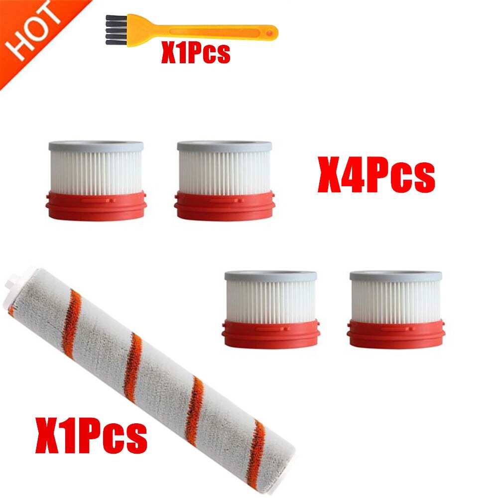 Xiaomi-Accesorios para filtro HEPA de aspiradora inalámbrica Dreame, recambio/accesorio para robot aspirador V9 V9B V10, kit de piezas que incluye cepillo rodillo: 6pcs-set