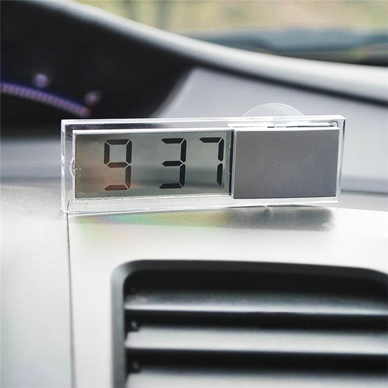 Digitale Armaturenbrettuhr Mit Saugnapf & Temperaturanzeige – Für Auto, Boot Und LKW | Batteriebetrieben, LCD Display
