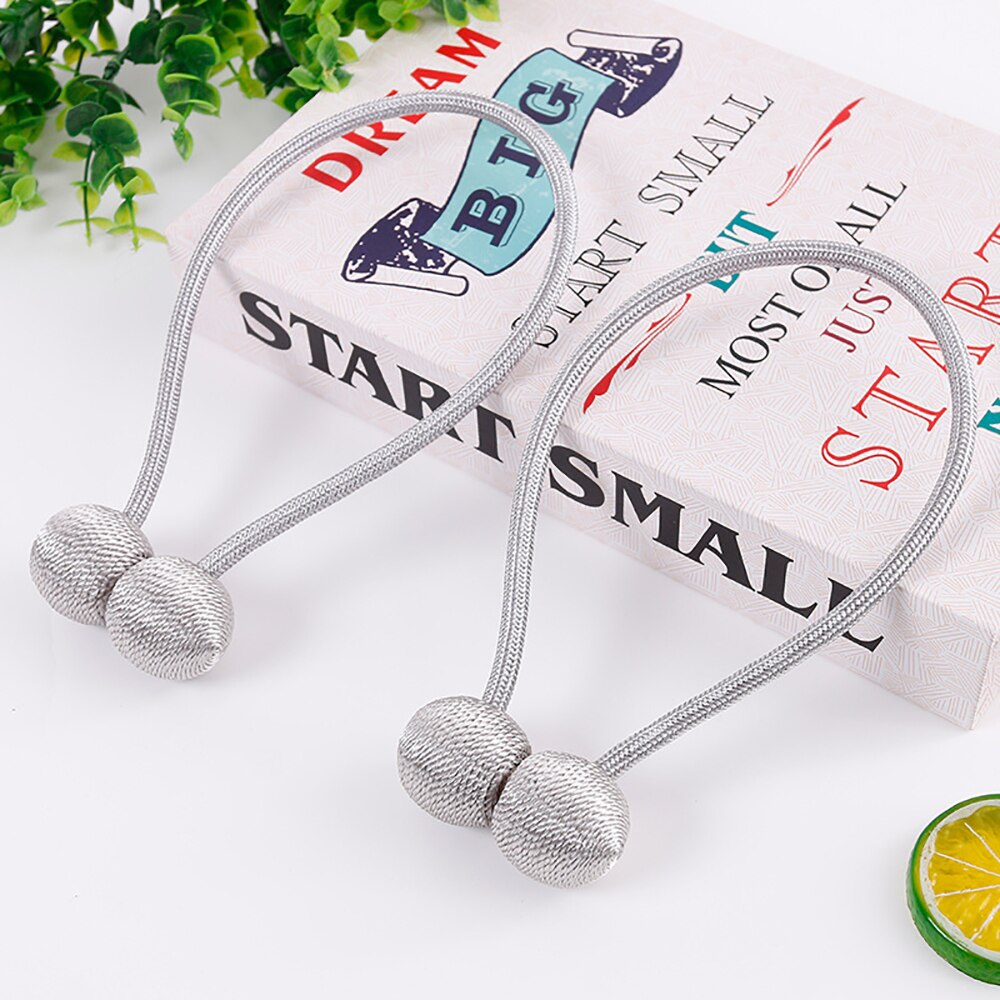 2 Stuks Sterke Magnetische Gordijn Tiebacks Gordijn Clips Tie Band Backs Houders Handig Gordijn Gesp 8 Kleur: Light Grey