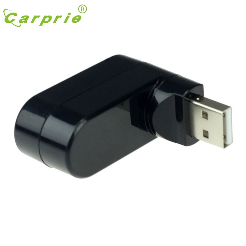 3 Ports Hub USB 2.0 Mini Rotate Splitter Adapter for PC Notebook Laptop Jan16