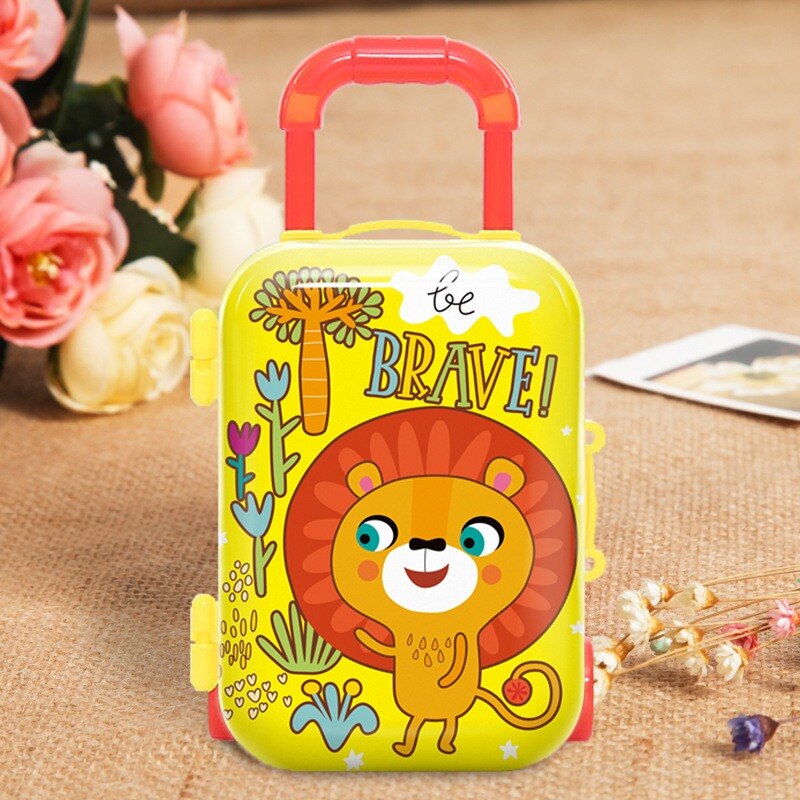 Mini valise à roulettes, noël, année du tigre, boîte à bagages pour enfants, jouets créatifs, artisanaux,: 3